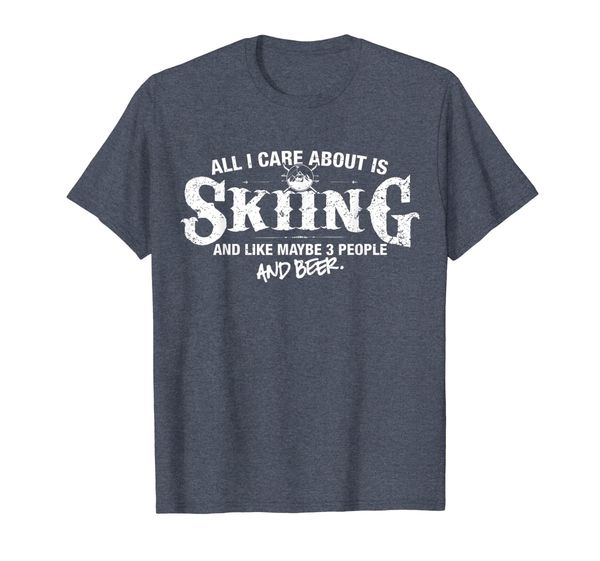 skiing shirt all i care about is skiing and beer t-shirt, White;black 
skiing shirt all i care about is skiing and beer t-shirt, White;black