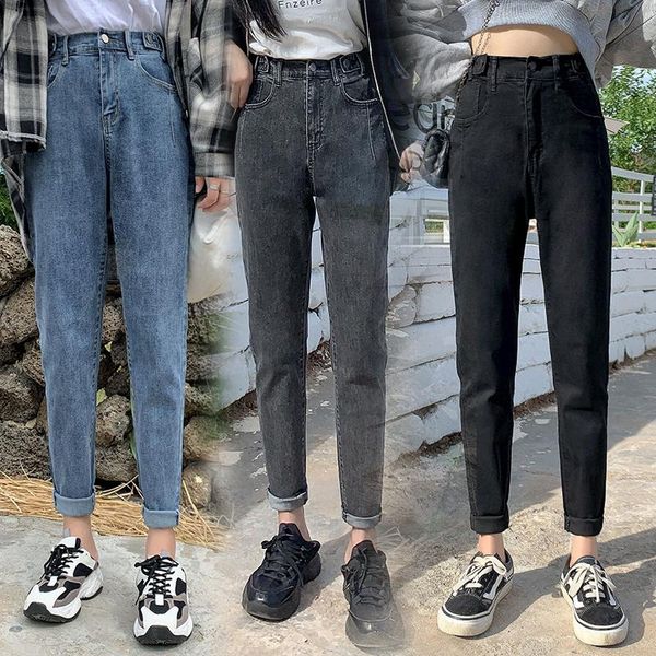 women's jeans 2021 women high waist with elastic buttons denim harem pants fashion casual oversized street youth plus size 5xl, Blue
women's jeans 2021 women high waist with elastic buttons denim harem pants fashion casual oversized street youth plus size 5xl, Blue