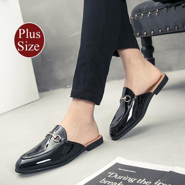 dress shoes plus size summer mens women leather horsebit slipper breathable comfortable patent sandals loafers, Black
dress shoes plus size summer mens women leather horsebit slipper breathable comfortable patent sandals loafers, Black