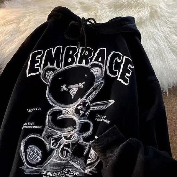 women's jackets hoodie spring and autumn thin street loose knit bear print college jacket couple dd5p, Black;brown
women's jackets hoodie spring and autumn thin street loose knit bear print college jacket couple dd5p, Black;brown