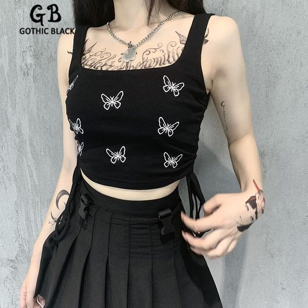 women's tanks & camis gothblack streetwear slim women butterfly print drawstring tank gothic backless female summer harajuku b, White
women's tanks & camis gothblack streetwear slim women butterfly print drawstring tank gothic backless female summer harajuku b, White
