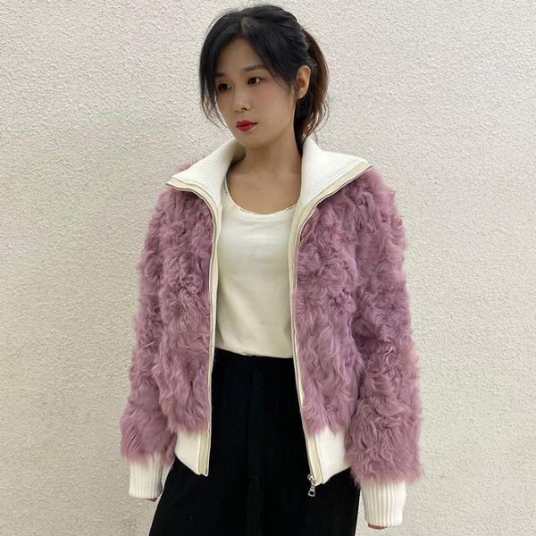 women's fur & faux selling cardigan knitted sweater women warm lamb coat fashion casual jacket elastic cuffs and hem high quality, Black
women's fur & faux selling cardigan knitted sweater women warm lamb coat fashion casual jacket elastic cuffs and hem high quality, Black