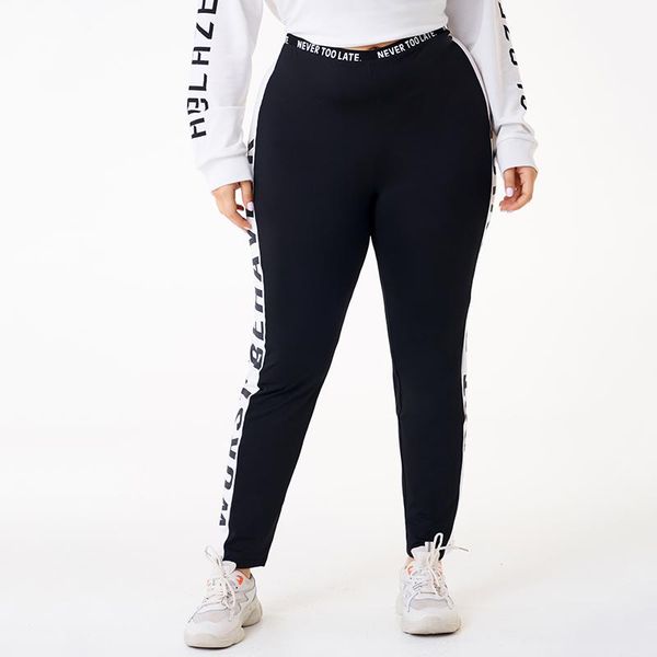 plus size pants 2021 summer women's legging black letter printing patchwork elastic waist stretchable slim sport yogo casual
plus size pants 2021 summer women's legging black letter printing patchwork elastic waist stretchable slim sport yogo casual