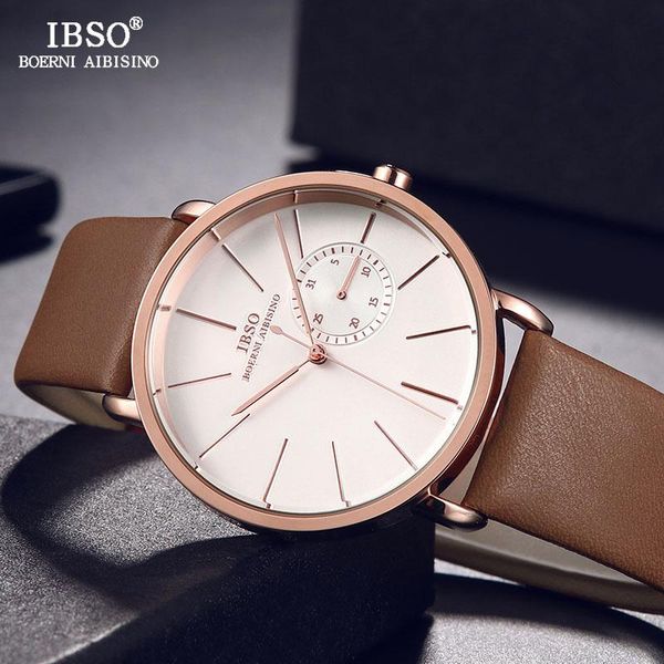 wristwatches ibso brand mens business watches genuine leather male quartz watch wristwatch for man relogio masculino, Slivery;brown
wristwatches ibso brand mens business watches genuine leather male quartz watch wristwatch for man relogio masculino, Slivery;brown