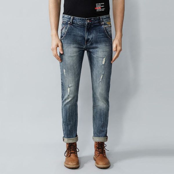 men's jeans european american fashion men retro blue slim ripped vintage designer redline casual denim pants
men's jeans european american fashion men retro blue slim ripped vintage designer redline casual denim pants