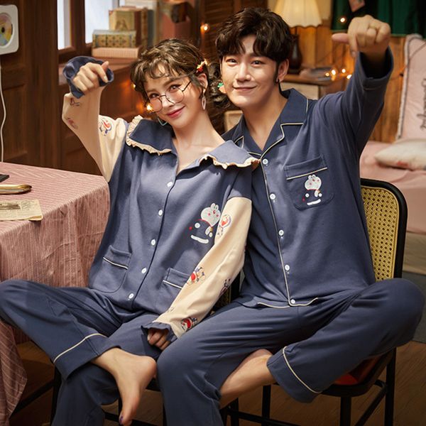 2021 New Korean Style Autumn Spring Pajamas Female Impression Plus Size Turn Down Collar with Loose Button Sleepwear Lady QH5B, White
2021 New Korean Style Autumn Spring Pajamas Female Impression Plus Size Turn Down Collar with Loose Button Sleepwear Lady QH5B, White