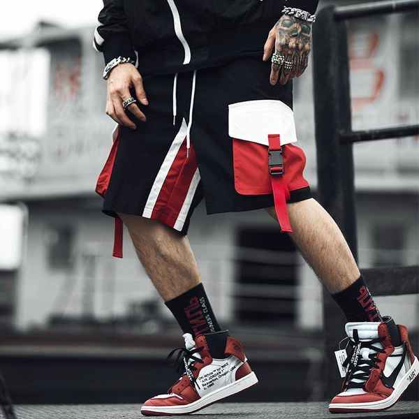 men's shorts design men cargo pants multi-pocket casual male 2021 summer fashion beach ribbon bermuda overalls, White;black
men's shorts design men cargo pants multi-pocket casual male 2021 summer fashion beach ribbon bermuda overalls, White;black