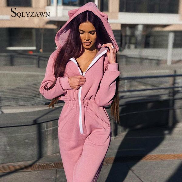 women's jumpsuits & rompers cat ear patchwork jumpsuit women pink black zip front long sleeve hooded famale autum pants fitness bodycon, Black;white
women's jumpsuits & rompers cat ear patchwork jumpsuit women pink black zip front long sleeve hooded famale autum pants fitness bodycon, Black;white