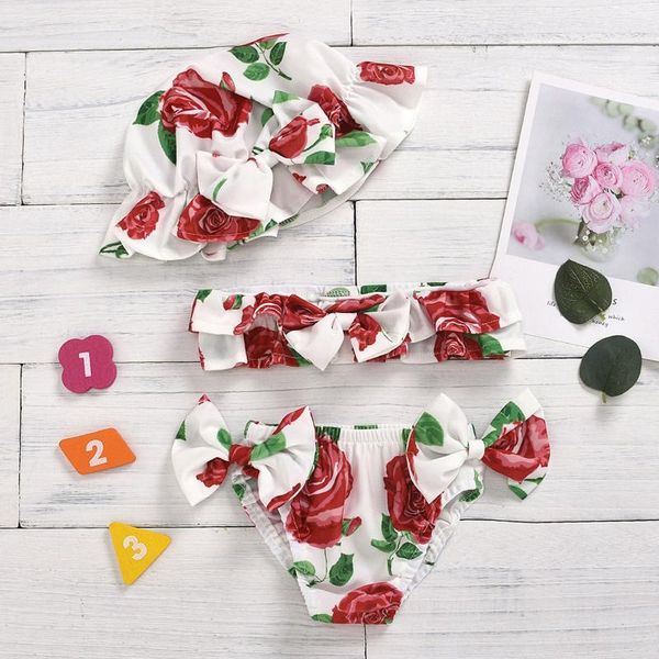 2021 girls swimwear beachwear 3 piece summer high waist baby flower swimsuit backless shorts hat outfit set, Black
2021 girls swimwear beachwear 3 piece summer high waist baby flower swimsuit backless shorts hat outfit set, Black