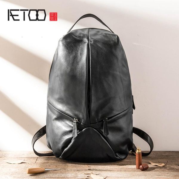 backpack aetoo backpack, men's leather personality leisure travel bag, fashion trend
backpack aetoo backpack, men's leather personality leisure travel bag, fashion trend