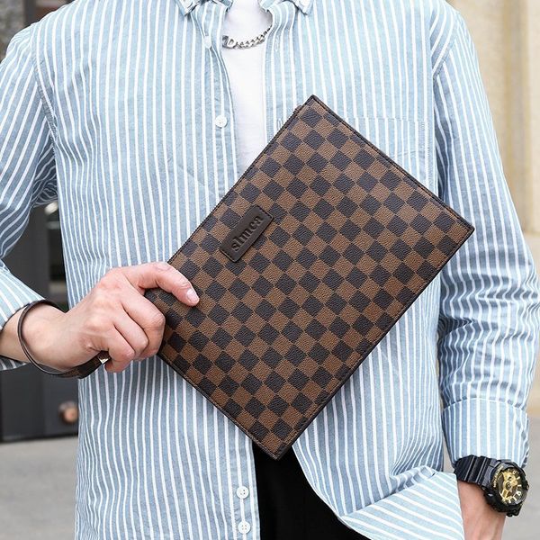 bags handbags handbag men's business handbag, letter envelope, mobile phone bag, wallet, large capacity lattice clip bag, Black;red
bags handbags handbag men's business handbag, letter envelope, mobile phone bag, wallet, large capacity lattice clip bag, Black;red