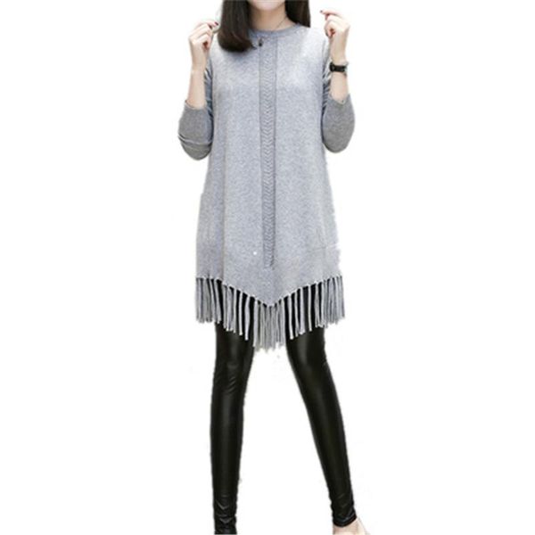 women's sweaters autumn winter knitted pullover casual solid color tassel female knit thick loose ladies base, White;black
women's sweaters autumn winter knitted pullover casual solid color tassel female knit thick loose ladies base, White;black
