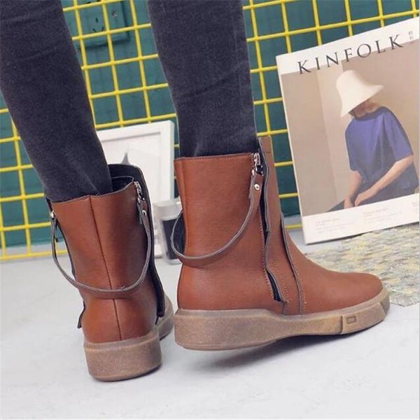 boots bzbfsky fashion two sides zip women ankle female soft leather shoes autumn short size 35-42, Black
boots bzbfsky fashion two sides zip women ankle female soft leather shoes autumn short size 35-42, Black