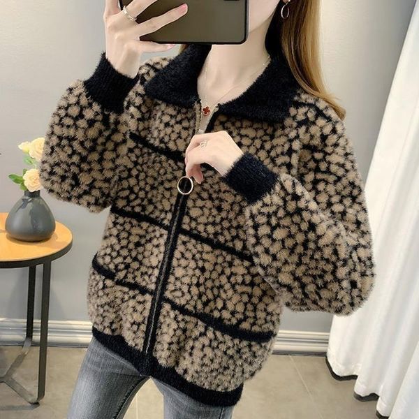 women's jackets leopard print faux fur short jacket women winter autumn 2021 korean loose coat turn down collar female casual thick out, Black;brown
women's jackets leopard print faux fur short jacket women winter autumn 2021 korean loose coat turn down collar female casual thick out, Black;brown