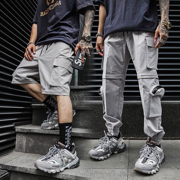 men's pants nice summer man fashion streetwear solid zippers joggers hip hop long men elastic waist cargo, Black
men's pants nice summer man fashion streetwear solid zippers joggers hip hop long men elastic waist cargo, Black