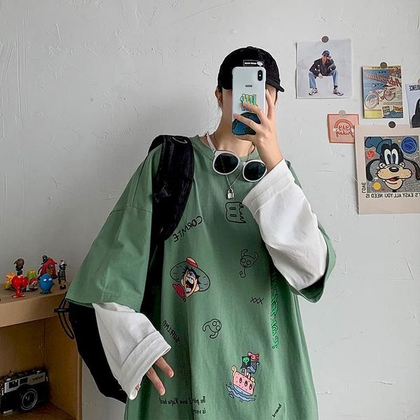 men's t-shirts men long sleeve t-shirt new anime printing casual loose autumn korean harajuku hip hop splicing fake two pieces wom, White;black
men's t-shirts men long sleeve t-shirt new anime printing casual loose autumn korean harajuku hip hop splicing fake two pieces wom, White;black