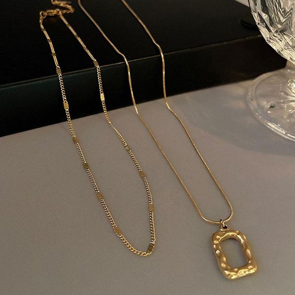 chokers geometric titanium steel double layered necklace, light luxury, niche design, clavicle chain with jewelry, women's accessories, Golden;silver
chokers geometric titanium steel double layered necklace, light luxury, niche design, clavicle chain with jewelry, women's accessories, Golden;silver