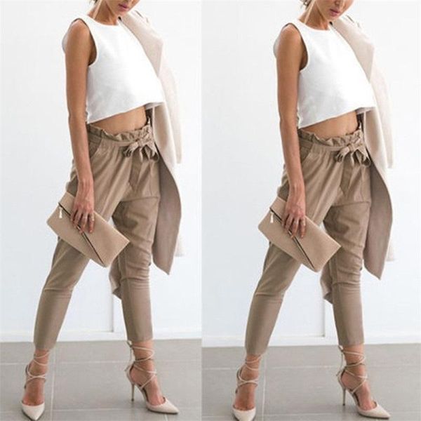 women's pants & capris 2021 loose bow tie ruffles women casual solid high waist belt pocket spring trousers female sashes bottom, Black;white
women's pants & capris 2021 loose bow tie ruffles women casual solid high waist belt pocket spring trousers female sashes bottom, Black;white