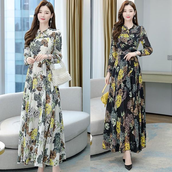 casual dresses women dress autumn 2021 office lady korea style long sleeve floral print chiffon o-neck thin high waist zipper, Black;gray
casual dresses women dress autumn 2021 office lady korea style long sleeve floral print chiffon o-neck thin high waist zipper, Black;gray