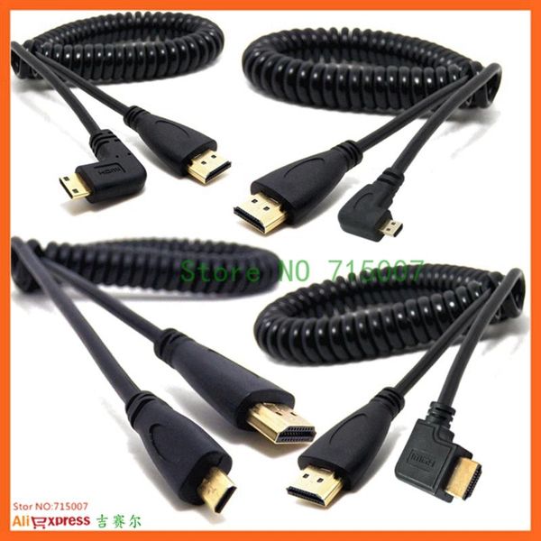 audio cables & connectors to right left angle mini micro male stretch spring curl flexible cable v1.4 dslr 0.5m/1.5m
audio cables & connectors to right left angle mini micro male stretch spring curl flexible cable v1.4 dslr 0.5m/1.5m