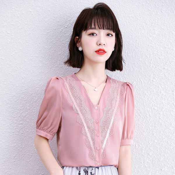 summer korean fashion chiffon women blouses office lady shirt lace short sleeve womens plus size xxxl blusa feminina 210531, White
summer korean fashion chiffon women blouses office lady shirt lace short sleeve womens plus size xxxl blusa feminina 210531, White