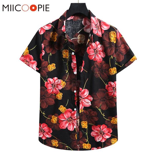 men's casual shirts men shirt short sleeve summer floral print cardigan blouse 2021 mens vintage vacation clothing beach wear, White;black
men's casual shirts men shirt short sleeve summer floral print cardigan blouse 2021 mens vintage vacation clothing beach wear, White;black