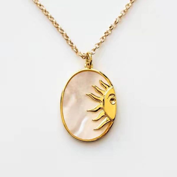 pendant necklaces 2021 fashion oval round sun stainless steel chain gold color necklace for women girl party travel jewelry gift, Silver
pendant necklaces 2021 fashion oval round sun stainless steel chain gold color necklace for women girl party travel jewelry gift, Silver