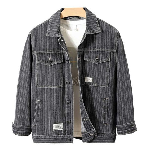 men's jackets mcikkny men classic stripe denim cotton casual jeans coats streetwear long sleeves black grey, Black;brown
men's jackets mcikkny men classic stripe denim cotton casual jeans coats streetwear long sleeves black grey, Black;brown