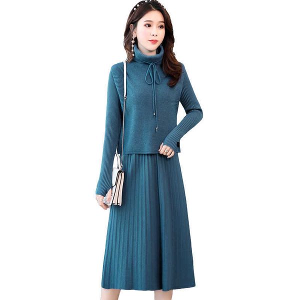knitted set sweater dress two piece set for sweaters es tracksuit elegant woman turtleneck suit 210604, White
knitted set sweater dress two piece set for sweaters es tracksuit elegant woman turtleneck suit 210604, White