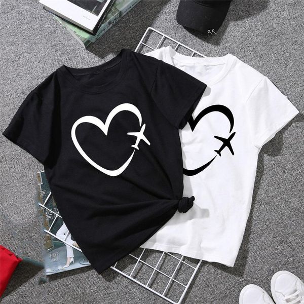 women tshirt travel plane heart love print casual streetwear funny shirts harajuku graphic tees clothing camisas mujer gift, White
women tshirt travel plane heart love print casual streetwear funny shirts harajuku graphic tees clothing camisas mujer gift, White