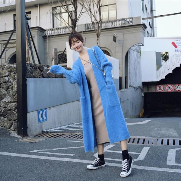 women's knits & tees women 2021 autumn winter loose imitation mink velvet coats female long knit sweater jackets ladies solid cardigan, White
women's knits & tees women 2021 autumn winter loose imitation mink velvet coats female long knit sweater jackets ladies solid cardigan, White