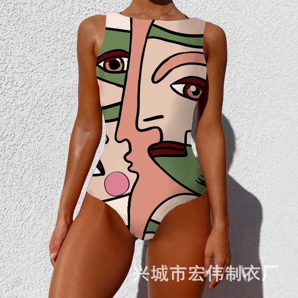 factoryl1hz2021 maya new swimsuit one family piece printed bikini, White;black
factoryl1hz2021 maya new swimsuit one family piece printed bikini, White;black