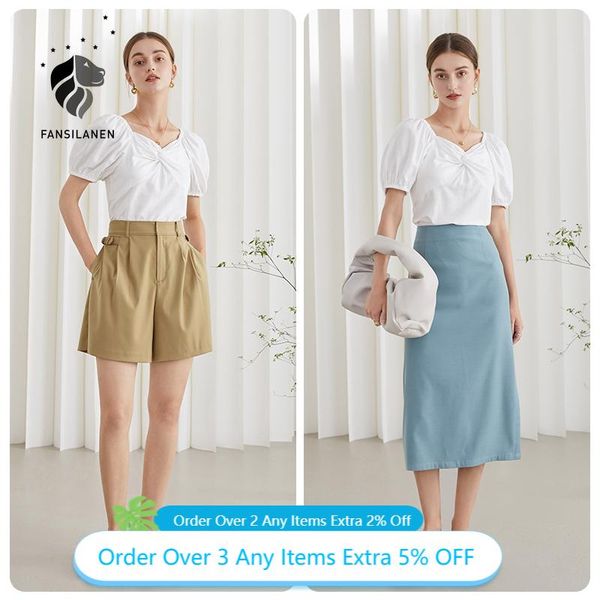 women's blouses & shirts fansilanen office lady french square collar white shirt women summer 2021 short-sleeve niche twisted simple st
women's blouses & shirts fansilanen office lady french square collar white shirt women summer 2021 short-sleeve niche twisted simple st