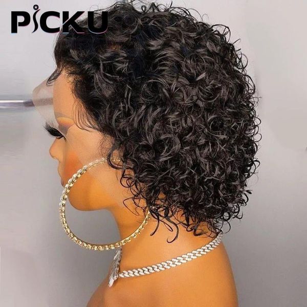 lace wigs pixie cut curly bob wig 13x1 t part short human hair gluess preplucked brazilian remy baby wavy, Black;brown
lace wigs pixie cut curly bob wig 13x1 t part short human hair gluess preplucked brazilian remy baby wavy, Black;brown