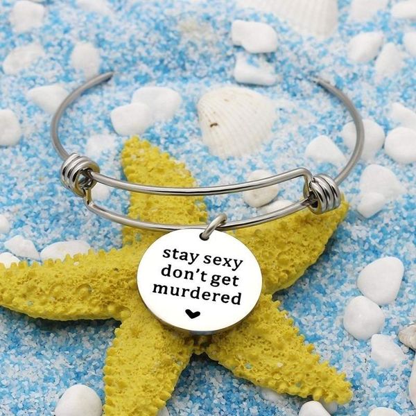bangle bracelets stay don't get true crime fan gifts my favorite murder jewelry, Black
bangle bracelets stay don't get true crime fan gifts my favorite murder jewelry, Black