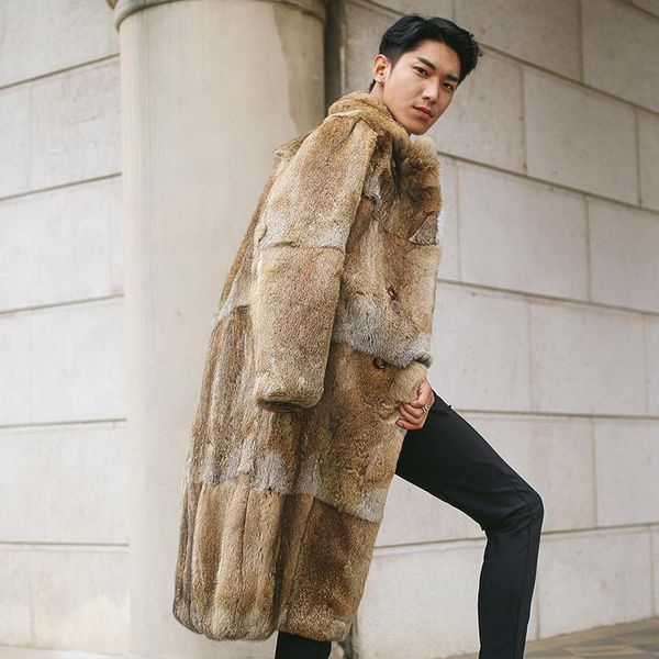 men's leather & faux long winter men natural coat warm overcoat real fur jacket fashion luxury coats 1612 kj3331, Black
men's leather & faux long winter men natural coat warm overcoat real fur jacket fashion luxury coats 1612 kj3331, Black
