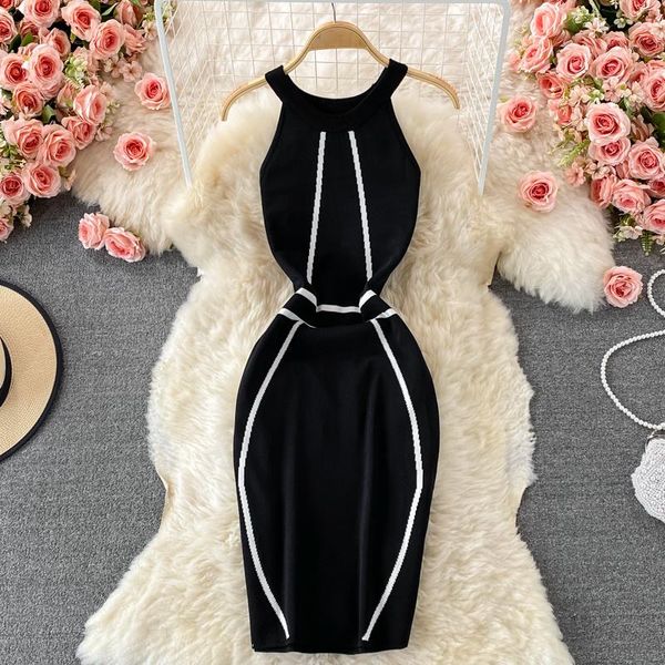 casual dresses korean off shoulder elastic tight knit dress girl fashion color match bodcyon vest sleeveless knitted, Black;gray
casual dresses korean off shoulder elastic tight knit dress girl fashion color match bodcyon vest sleeveless knitted, Black;gray