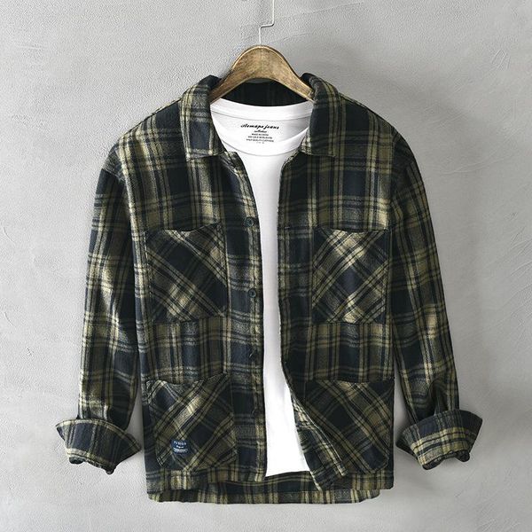 men's casual shirts british style fashion men multi pockets overalls cotton classical vintage plaid shirt camisas hombre, White;black
men's casual shirts british style fashion men multi pockets overalls cotton classical vintage plaid shirt camisas hombre, White;black