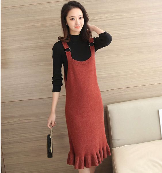 suspender vest 2020 new fashion autumn and winter knitting wool dress loose medium length strap bottom skirt for women, Gray
suspender vest 2020 new fashion autumn and winter knitting wool dress loose medium length strap bottom skirt for women, Gray