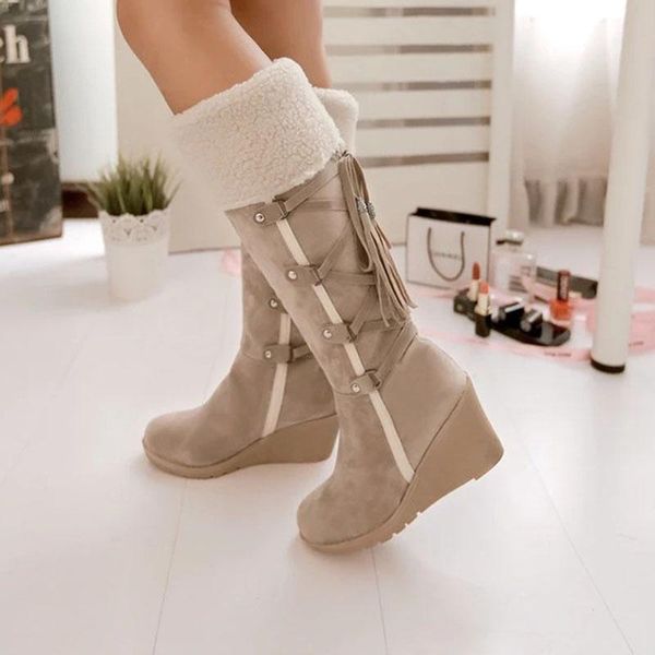 boots women fringe knee high 2021 winter woman lace up warm wedges ladies short plush footwear female fur tassel heel shoes, Black
boots women fringe knee high 2021 winter woman lace up warm wedges ladies short plush footwear female fur tassel heel shoes, Black