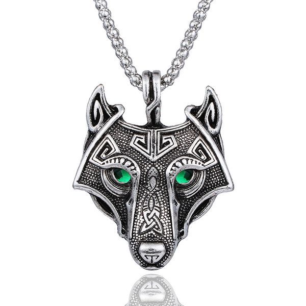 tribal wolf head element graphic design metal necklace with pendant fashion gift anniversary party, Silver
tribal wolf head element graphic design metal necklace with pendant fashion gift anniversary party, Silver