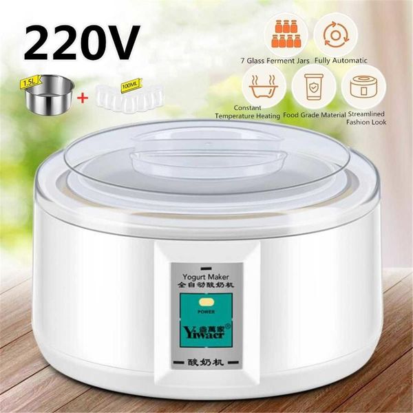 yogurt makers 1.5l 220v maker with 7 glass ferment jars automatic hine household diy s kitchen appliance
yogurt makers 1.5l 220v maker with 7 glass ferment jars automatic hine household diy s kitchen appliance