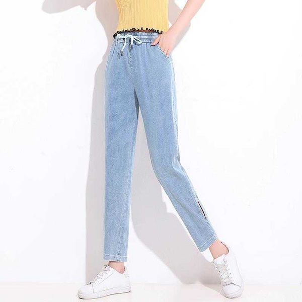 harem tencel jeans pants women's summer thin ice casual pants cropped high waist sports fashion, Blue
harem tencel jeans pants women's summer thin ice casual pants cropped high waist sports fashion, Blue