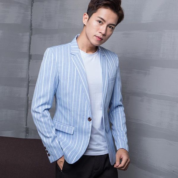 men's suits & blazers net red striped suit jacket one-piece autumn korean version of the self-cultivation trend handsome casual men, White;black
men's suits & blazers net red striped suit jacket one-piece autumn korean version of the self-cultivation trend handsome casual men, White;black