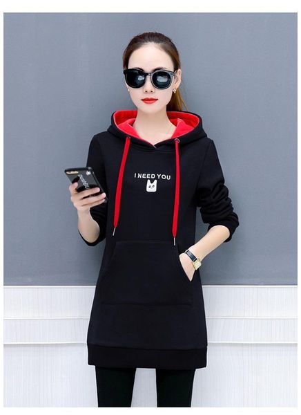 2021 winter women long thick hoodies sweet knitted oversized xxxl casual sweatshirt harajuku students pullover autumn moletom, Black
2021 winter women long thick hoodies sweet knitted oversized xxxl casual sweatshirt harajuku students pullover autumn moletom, Black