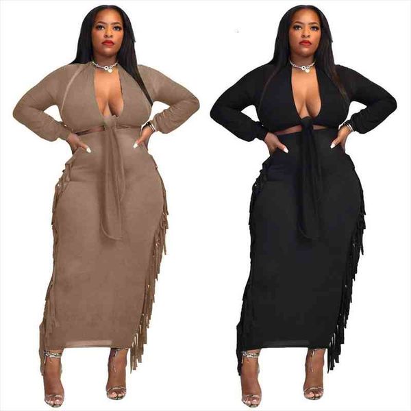 tassel two piece sets solid color streetwear dress suit v-neck lace-up crop bodycon maxi skirt women clothing, White
tassel two piece sets solid color streetwear dress suit v-neck lace-up crop bodycon maxi skirt women clothing, White