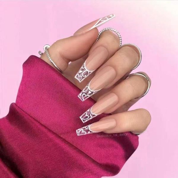 false nails 24pcs/box french ballerina manicure tool artificial full cover coffin wearable fake nail tips, Red;gold
false nails 24pcs/box french ballerina manicure tool artificial full cover coffin wearable fake nail tips, Red;gold