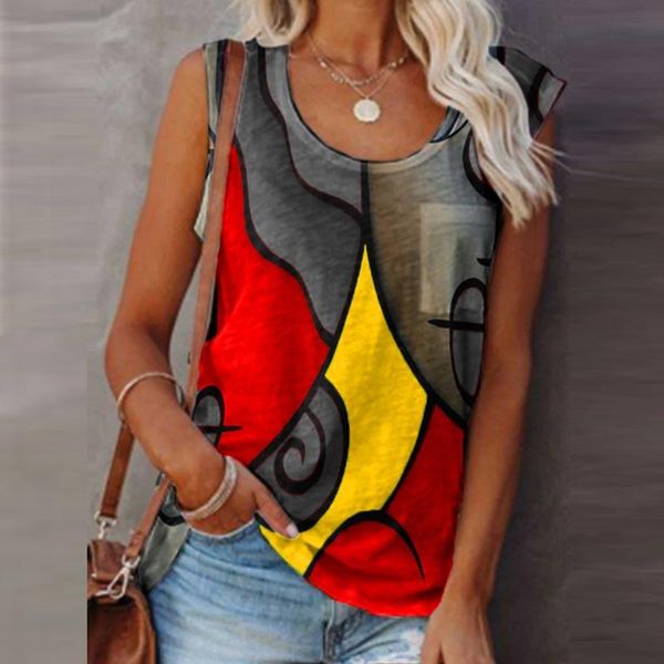 women's t-shirt 2021 summer fashion colorful print shirt women shirts elegant o-neck sleeveless patchwork female casual loose blusa 5x, White
women's t-shirt 2021 summer fashion colorful print shirt women shirts elegant o-neck sleeveless patchwork female casual loose blusa 5x, White