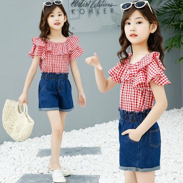 children clothes plaid t shirt + short sets girls outfits letter summer for teenage kid 6 8 10 12 14 clothing, White
children clothes plaid t shirt + short sets girls outfits letter summer for teenage kid 6 8 10 12 14 clothing, White