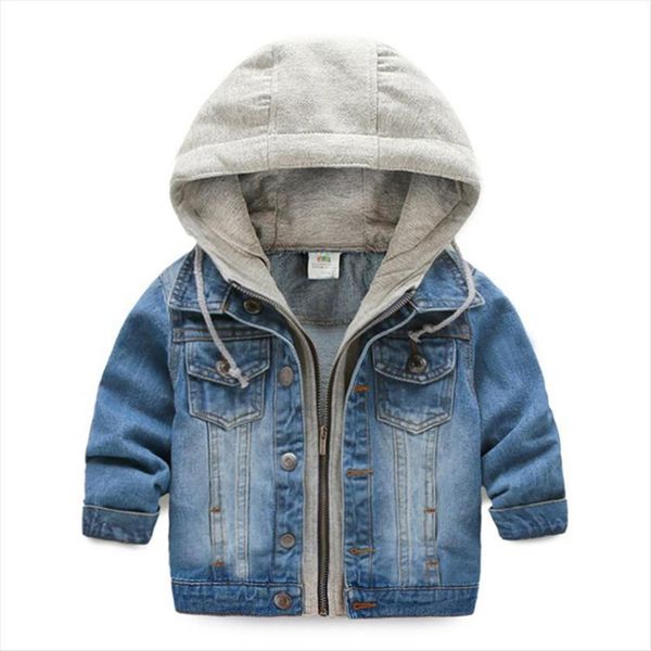casual denim jacket for baby boys kids hooded blue vintage children spring autumn jean outerwear clothes, Blue;gray
casual denim jacket for baby boys kids hooded blue vintage children spring autumn jean outerwear clothes, Blue;gray